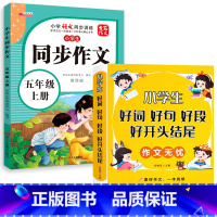 [全2册]好词好句+同步作文五年级上 小学通用 [正版]好词好句好段小学生大全 二年级三年级作文素材书注音版好开头好结尾