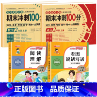 [全4册]语数试卷+阅读理解+看图写话 小学二年级 [正版]期末冲刺100分二年级上册语文数学试卷测试卷全套专项训练人教