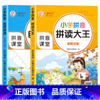 [全2册]拼音自然拼读+拼读大王 [正版]拼音拼读训练小学拼音自然拼读大王一年级人教版带汉字拼拼读读上册+下册练习册声母