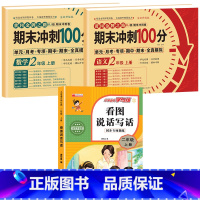 [全3册]语数试卷+看图写话 小学二年级 [正版]期末冲刺100分二年级上册语文数学试卷测试卷全套专项训练人教版小学生2
