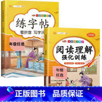 练字帖+阅读理解 一年级下 [正版]一年级下册字帖练字同步人教版语文练字帖小学生1年级拼音笔画笔顺偏旁部首临摹描红田字格