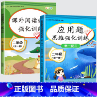 [语数2本]应用题+课外阅读理解(全一册) 小学二年级 [正版]二年级数学应用题强化训练小学数学练习题专项训练2年级上下