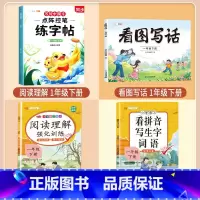 [一年级下册]练字帖+阅读理解+看拼音+看图写话 [正版]点阵控笔训练练字帖入门二年级下册同步练字帖小学生一年级练字帖每