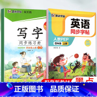 四上 (语文+英语) [正版]2024版字帖写字同步练习册一年级二年级三年级四年级五六七八九年级人教版上册下册笔顺语文生