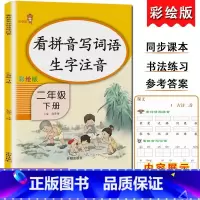 2下-看拼音写词语 小学通用 [正版]乐学熊小学生看拼音写词语生字注音一二三四五六年级上下册语文专项训练彩绘版同步训练题