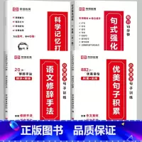 [推荐全4册]句式训练+优美句子+修辞手法+打卡计划 小学六年级 [正版]荣恒小学语文句式训练大全一二三四五六年级扩句仿
