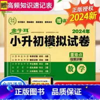 [2024新版 含真题]小升初真题+模拟卷 数学 小学升初中 [正版]2024小升初模拟试卷语文数学英语真卷必刷题人教版