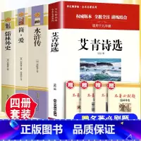 [完整版-必读4册]水浒传+艾青诗选+简爱+儒林外史 赠考点 [正版]艾青诗选水浒传人教版九年级上册必读名著原著完整版人