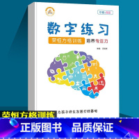 数字练习(中级+高级) 幼小衔接 [正版]荣恒方格训练科学提升专注力古诗词数字色彩干扰图练习儿童益智游戏全脑开发幼儿园小