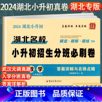 湖北名校 小升初招生分班必刷卷 [数学] 小学升初中 [正版]2024新版 湖北名校 小升初招生分班必刷卷数学 小升初升