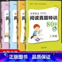 [正版]4册小学语文阅读真题特训80篇小学三四五六年级阅读高效训练理解专项训练题 小学语文3456年级课内外阅读书期中期