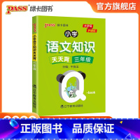 语文 [正版]2022版小学三年级语文基础知识点手册全国通用天天背Qbook语文上下全一册同步词语手册资料包知识点大全专