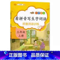 看拼音写生字词语拼音词语训练三年级 [正版]2024人教版通用小学3三年级上册语文课后同步练习册看拼音写生字词语拼音词语