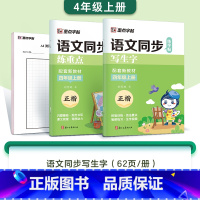 [2本]四年级上册(含AI测评) [正版]字帖一年级二三年级上册小学生练字人教版语文同步练字帖四五六年级下册生字描红每日