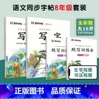[语文临摹套装]八年级上册+下册(送默写训练本) 八年级/初中二年级 [正版]八年级上册语文字帖练字小学生硬笔书法字帖一