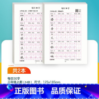 [语文]三年级上 [正版]每日一练数学口算练习纸数字描红练字帖一二三年级字帖练字减压小学生语文每日30字同步练字帖英语字