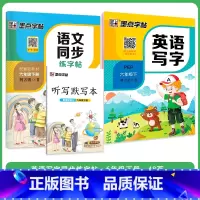 [语文+英语套装]6年级下册 小学六年级 [正版]六年级下册语文字帖练字小学生硬笔书法字帖一课一练字帖新版小学生语文同步