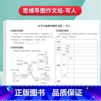 [写人篇]思维导图作文纸16张[472格] [正版]思维导图作文纸400格9-12岁草稿练习纸发散思维方格纸写人写事写动