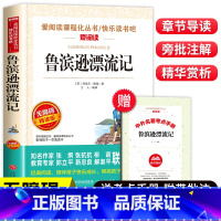 鲁滨逊漂流记(赠考点手册) [正版]鲁滨逊漂流记全套六年级下册必读的课外书汤姆索亚历险记快乐读书吧尼尔斯骑鹅旅行记原著爱