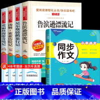 (送考点)快乐读书吧六年级下册 +同步作文 全5册 [正版]鲁滨逊漂流记六年级下册必读课外书 快乐读书吧 汤姆索亚历险记