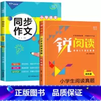2册:同步作文 + 阅读真题 四年级下 [正版]2023新版 四年级下册同步作文语文人教版 4年级阅读课外书必读老师读物
