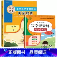 2册:阅读理解+写字天天练 六年级下 [正版]1到6年级 小学语文课外阅读理解强化训练 上册专项训练下册一年级二年级三升