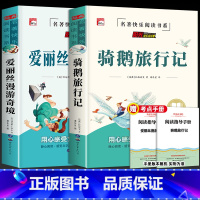 爱丽丝漫游+骑鹅旅行记 2册(带考试重点) [正版]全套4册 六年级下册必读的课外书 快乐读书啊吧6下人教版鲁滨逊漂流记