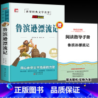 鲁滨逊漂流记(带考试重点) [正版]全套4册 六年级下册必读的课外书 快乐读书啊吧6下人教版鲁滨逊漂流记 汤姆索亚历险记