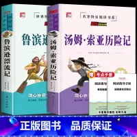 鲁滨逊漂流记+汤姆索亚历险记 2册(带考试重点) [正版]全套4册 六年级下册必读的课外书 快乐读书啊吧6下人教版鲁滨逊