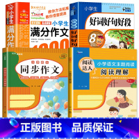 4册:同步作文+阅读理解+满分作文+好词好句好段 六年级下 [正版]六年级下册同步作文人教2024新版 小学生6年级语文