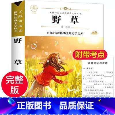 鲁迅经典文学(野草) [正版]故乡 鲁迅原著 六年级阅读课外阅读书籍老师小学生3-4-6年级 鲁迅的书 散文作品集书籍