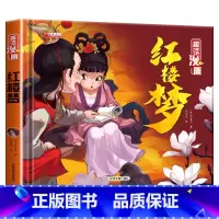 [红楼梦] [正版]精装四大名著连环画儿童版全4册 西游记儿童绘本三国演义小学生版水浒传红楼梦漫画小人书非注音版一二三年