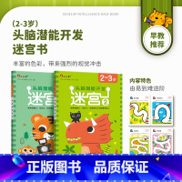 [2-3岁]迷宫 全2册 [正版]迷宫训练书2-3-4-5-6岁 专注力训练注意力训练走迷宫的书大冒险儿童益智书籍幼儿绘