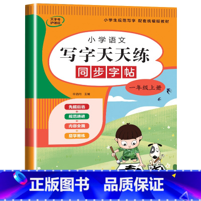 写字天天练(上册) 一年级下 [正版]一年级下册练字帖每日一练同步字帖练字同步人教版 小学语文笔画笔顺拼音生字识字表描红