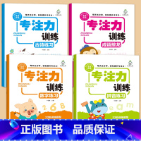 小学生专注力训练 4册 [正版]小学生专注力训练6岁以上 6-7-8-9-10岁 一年级二提高提升孩子的注意力儿童书籍