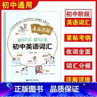 漫画图解初中英语词汇 初中通用 [正版]初中英语词汇语法阅读与完形短语与句型2000题附答案详解全3册 短语句型完型填空