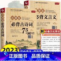 [全国通用]2册小学生必背古诗词+文言文 小学通用 [正版]小学生必背古诗词75十80人教版注音文言文大全小古文100篇