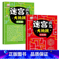 [全2册]迷宫(初级+中级) [正版]儿童迷宫书 3-6-7-8-10岁宝宝走迷宫游戏大冒险趣味迷宫专注力注意力训练玩具