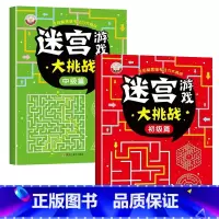 [全2册]迷宫(初级+中级) [正版]儿童迷宫书 3-6-7-8-10岁宝宝走迷宫游戏大冒险趣味迷宫专注力注意力训练玩具