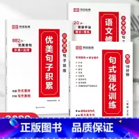 [全3册]一年级句式强化训练+优美句子+修辞手法 小学通用 [正版]小学语文优美句子积累大全修辞手法打卡计划手册句式训练