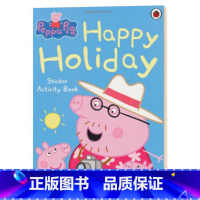 佩奇欢乐假期 [正版]小猪佩奇1000单词趣味贴纸游戏书 英文原版 Peppa Pig 1000 First Words