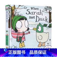 [正版]英文原版 When Sarah Met Duck 莎拉和乖乖鸭系列 纸板书 儿童动画片周边 图画书 友谊和想象力