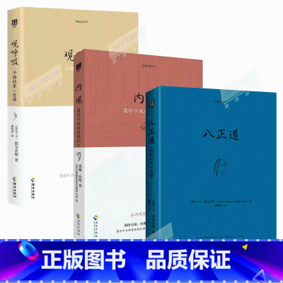 [正版]全套3本生命之书系列 内观+观呼吸+八正道 德宝法师 威廉哈特著 禅宗佛法佛学宗教哲学书籍 禅修佛教心理心灵励志