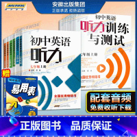 听力 测试+提升 两册 七年级下 [正版]配套音频初中英语听力训练与测试+英语听力 书 七八九年级上册+下册人教版 听力