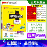 科学[苏教版] 四年级下 [正版]苏教版科学小学学霸速记四年级科学知识点汇总速查速记上册下册科学课件实验总复习知识点提要