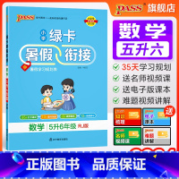 数学+语文人教 五升六 [正版]2024新版数学五升六暑假衔接小学五年级人教版暑假作业上下册暑假预习复习一本通提优训练暑