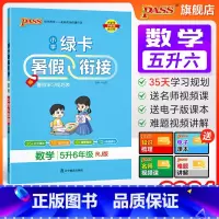 数学+语文人教 五升六 [正版]2024新版数学五升六暑假衔接小学五年级人教版暑假作业上下册暑假预习复习一本通提优训练暑