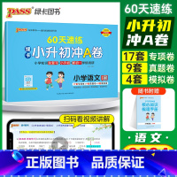 速记+速练[语文]2本 小学升初中 [正版]2024新版绿卡小升初冲A卷语文60天速练真题测试卷系统总复习小学升初中小考