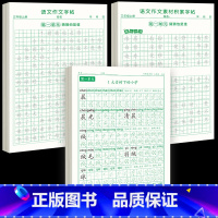 [上册]同步字帖3年级+同步作文字帖+素材积累字帖 [正版]三年级上册同步练字帖语文人教版小学生钢笔硬笔书法练字本楷书笔