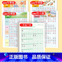 [下册]同步字帖1下+五感法字帖 [正版]一年级练字字帖小学生上册下册同步练字帖语文人教版口算天天练硬笔书法练字本楷书笔